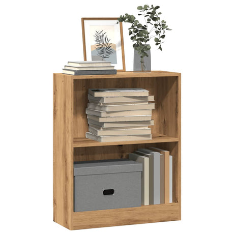 Vidaxl boekenkast 60x24x76 cm bewerkt hout artisanaal eikenkleurig