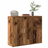 Vidaxl dressoir 91x29,5x75 cm bewerkt hout oud houtkleurig