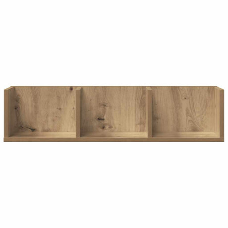 Vidaxl cd-wandschap 75x18x18 cm bewerkt hout artisanaal eikenkleurig