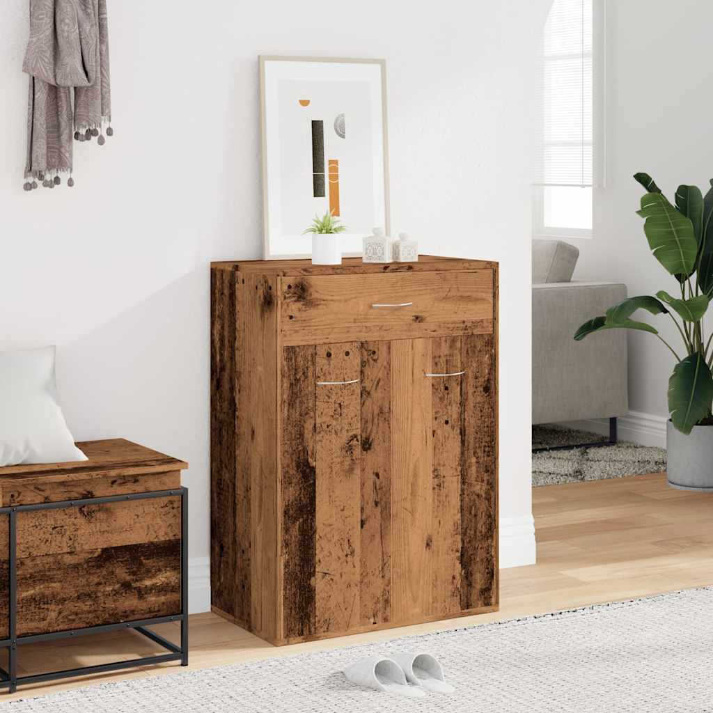 Armoire à chaussures Vidaxl 60x35x84 cm en bois de propriété en bois vieux coloré