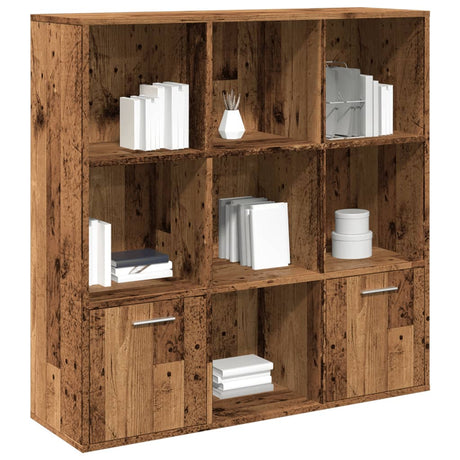 Vidaxl boekenkast 98x29x97,5 cm bewerkt hout oud houtkleurig