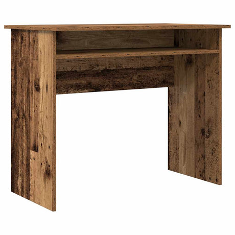 Vidaxl bureau 90x50x74 cm bewerkt hout oud houtkleurig