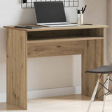 Vidaxl bureau 90x50x74 cm bewerkt hout artisanaal eikenkleur