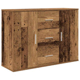 Vidaxl dressoir 90x29,5x65 cm bewerkt hout oud houtkleurig
