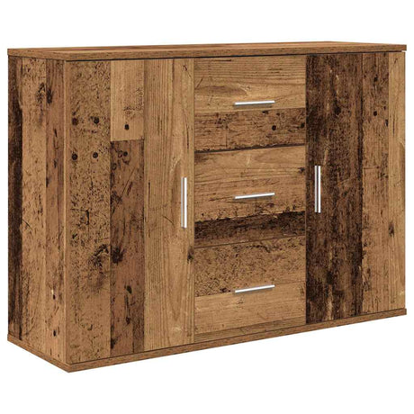 Vidaxl dressoir 90x29,5x65 cm bewerkt hout oud houtkleurig
