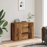 Vidaxl dressoir 90x29,5x65 cm bewerkt hout oud houtkleurig