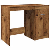 Vidaxl bureau 100x50x76 cm bewerkt hout oud houtkleurig