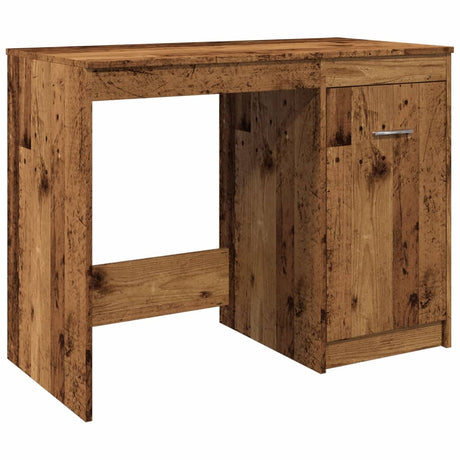 Vidaxl bureau 100x50x76 cm bewerkt hout oud houtkleurig
