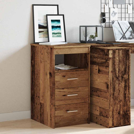 Vidaxl ladekast 40x50x76 cm bewerkt hout oud houtkleurig