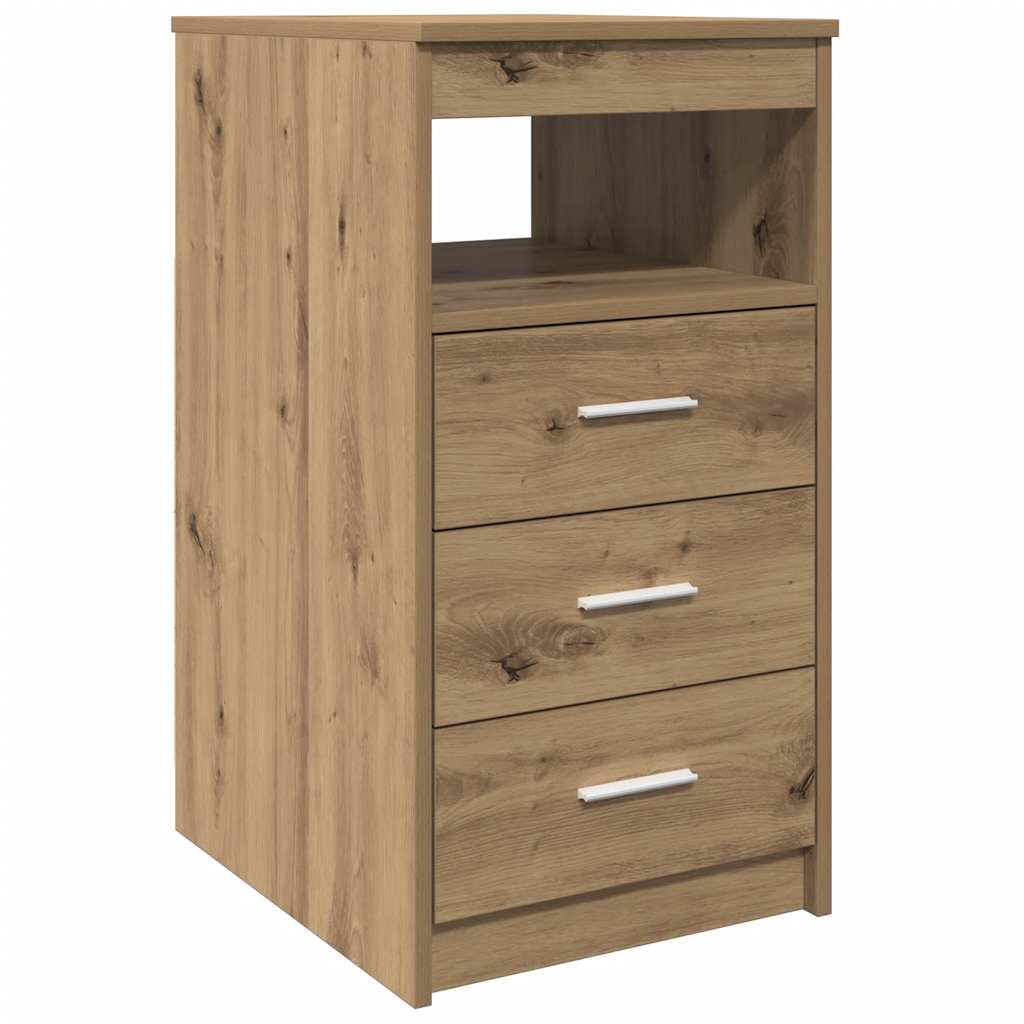 Vidaxl ladekast 40x50x76 cm bewerkt hout artisanaal eikenkleur