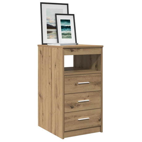 Vidaxl ladekast 40x50x76 cm bewerkt hout artisanaal eikenkleur