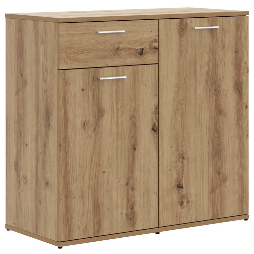 Vidaxl dressoir 80x36x75 cm bewerkt hout artisanaal eikenkleur