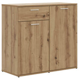 Vidaxl dressoir 80x36x75 cm bewerkt hout artisanaal eikenkleur