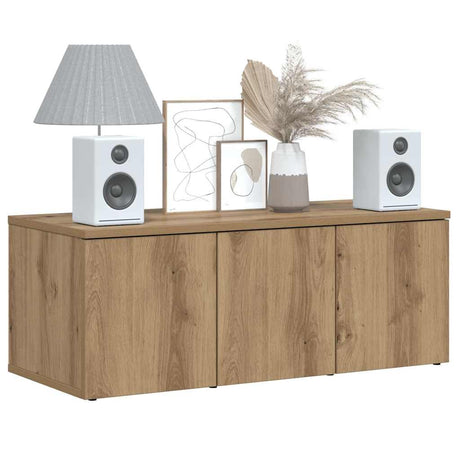 Vidaxl tv-meubel 80x34x30 cm bewerkt hout artisanaal eikenkleur