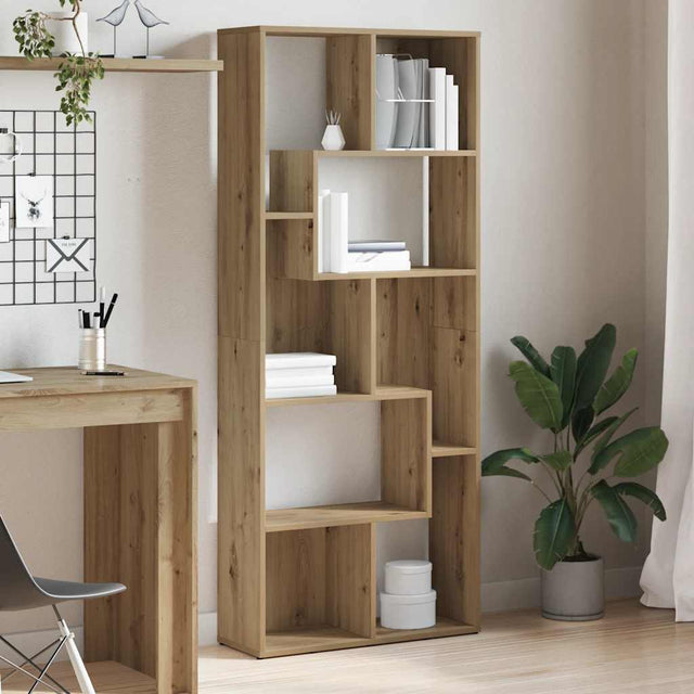 Vidaxl boekenkast artisan eiken 67x24x161 cm bewerkt hout