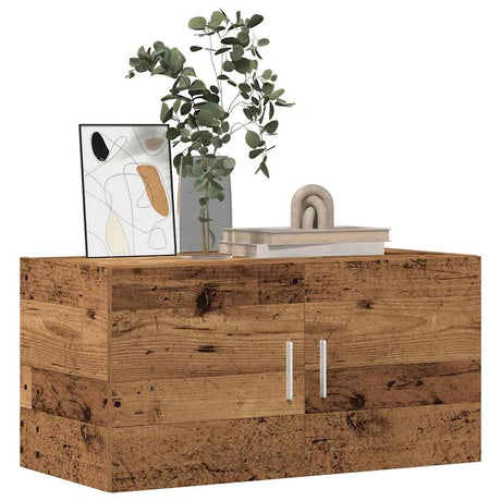 Vidaxl wandkast 80x39x40 cm bewerkt hout oud houtkleurig