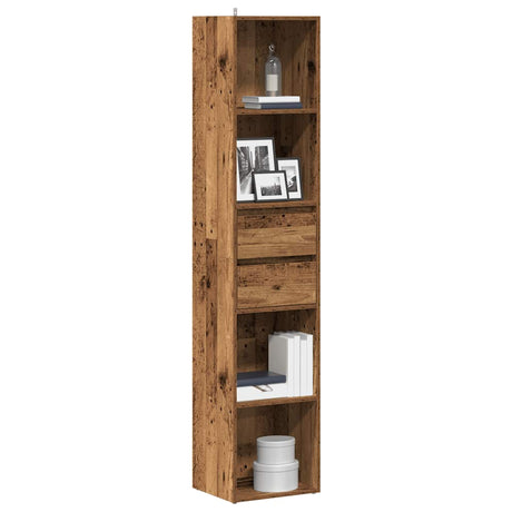 Vidaxl boekenkast 36x30x171 cm bewerkt hout oud houtkleurig