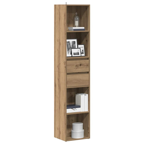 Vidaxl boekenkast 36x30x171 cm bewerkt hout artisanaal eikenkleur