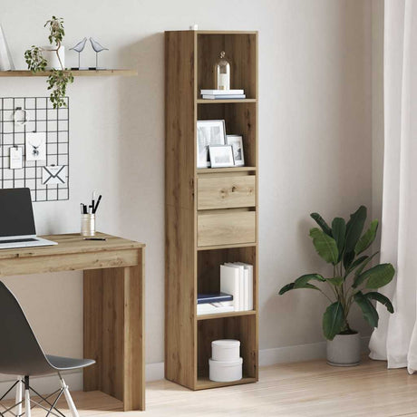Vidaxl boekenkast 36x30x171 cm bewerkt hout artisanaal eikenkleur