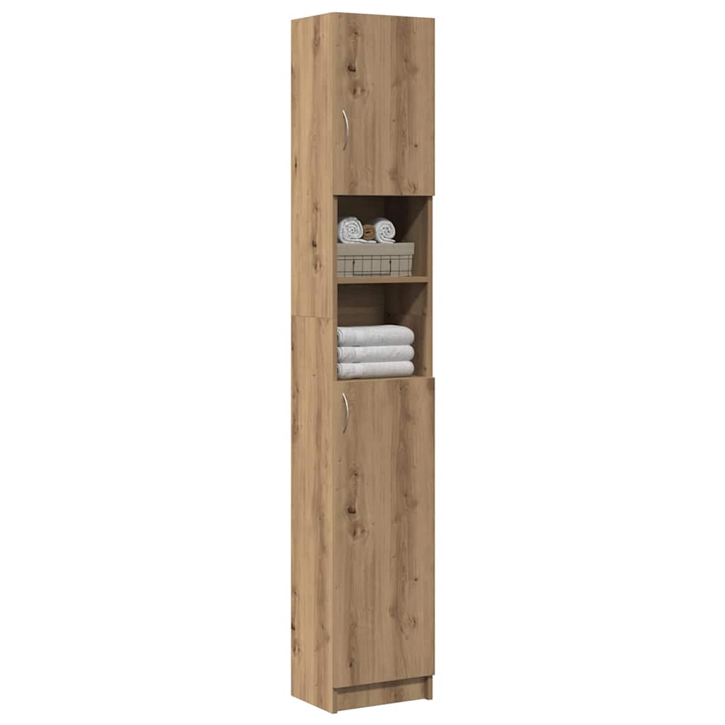 Vidaxl badkamerkast artisan eiken 32x25,5x190 cm bewerkt hout