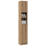 Vidaxl badkamerkast artisan eiken 32x25,5x190 cm bewerkt hout