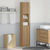 Vidaxl badkamerkast artisan eiken 32x25,5x190 cm bewerkt hout