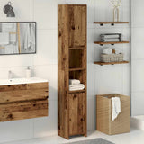Vidaxl badkamerkast 30x30x183,5 cm bewerkt hout oud houtkleurig