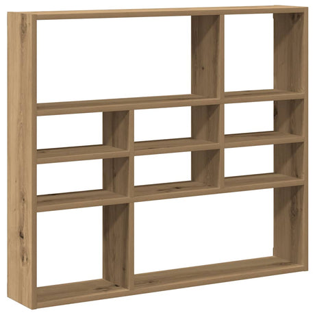 Vidaxl wandschap 90x16x78 cm bewerkt hout artisanaal eikenkleurig