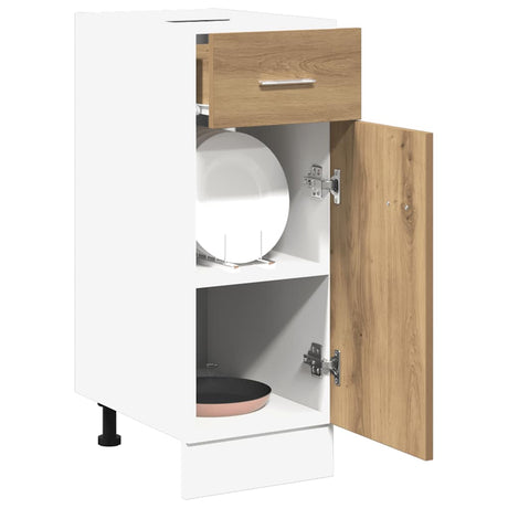 Vidaxl onderkast met lade lyon 30x46x81,5 cm bewerkt hout artisanaal eiken