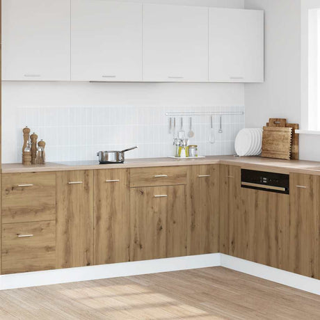 Vidaxl onderkast met lade lyon 40x46x81,5 cm bewerkt hout artisanaal eiken