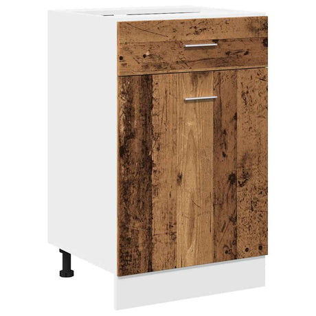 Vidaxl onderkast met lade lyon 50x46x81,5 cm bewerkt hout oud houtkleurig