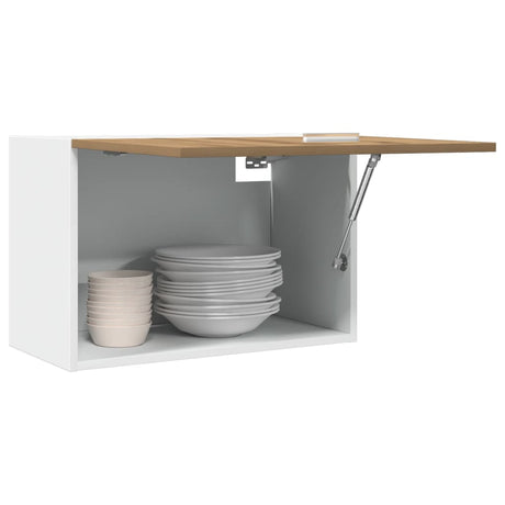 Vidaxl bovenkast lyon 60x31x40 cm bewerkt hout artisanaal eikenkleur