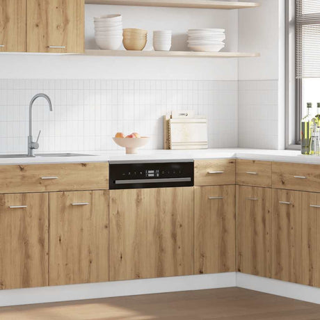 Vidaxl vaatwasserpaneel lyon 60x1,5x67 cm bewerkt hout artisanaal eiken