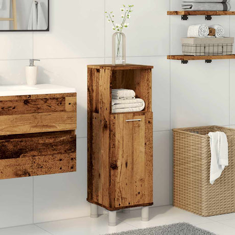 Vidaxl badkamerkast 30x30x95 cm bewerkt hout oud houtkleurig