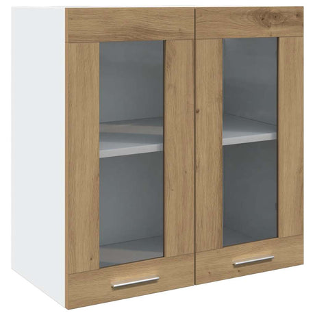 Vidaxl keukenbovenkast lyon met glazen deur 60x31x60 cm artisanaal eiken