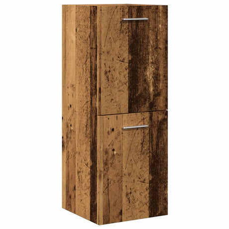 Vidaxl badkamerwandkast 30x30x80 cm bewerkt hout oud houtkleurig