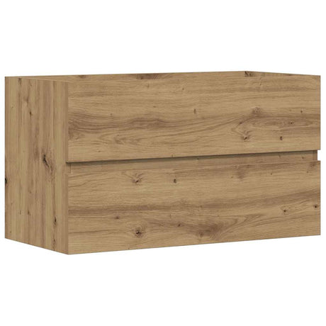 Vidaxl wastafelkast 90x38,5x45 cm bewerkt hout artisanaal eikenkleur