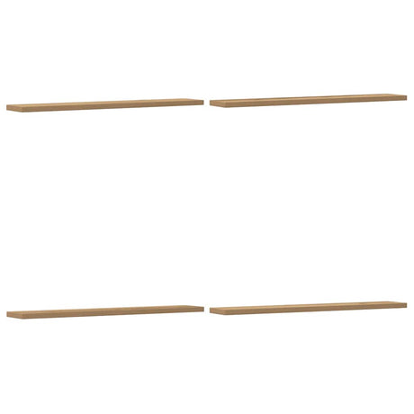 Vidaxl wandschappen 4 st 60x20x1,5 cm bewerkt hout artisanaal eiken