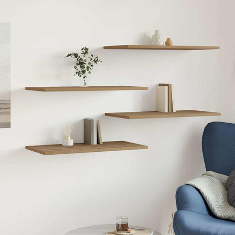 Vidaxl wandschappen 4 st 60x30x1,5 cm bewerkt hout artisanaal eiken