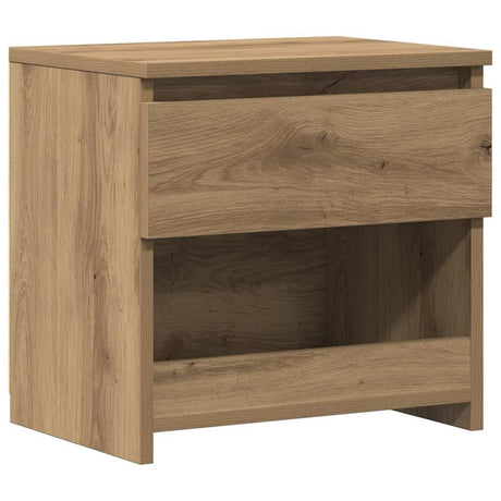 Vidaxl nachtkastje 40x30x39 cm bewerkt hout artisanaal eikenkleur