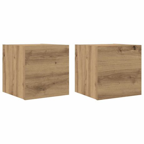 Vidaxl tv-wandmeubelen 2 st 30,5x30x30 cm artisanaal eikenkleurig