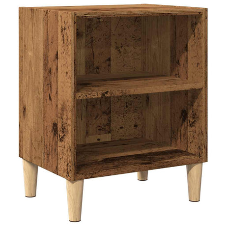 Vidaxl nachtkastje 40x30x50 cm bewerkt hout oud houtkleurig