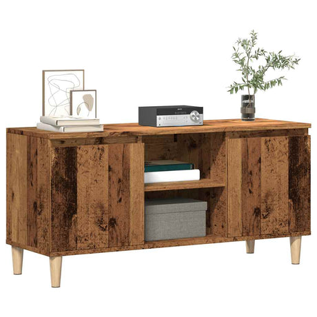 Vidaxl tv-meubel 102x35x50 cm bewerkt hout oud houtkleurig