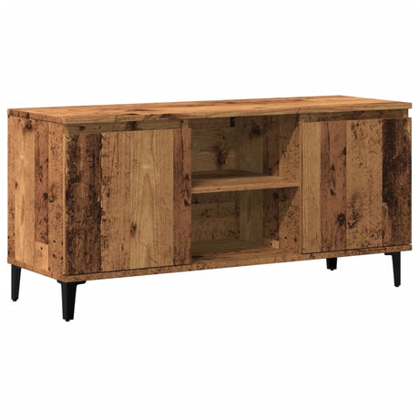 Vidaxl tv-meubel 102x35x50 cm bewerkt hout oud houtkleurig