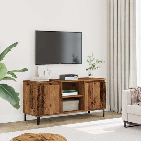 Vidaxl tv-meubel 102x35x50 cm bewerkt hout oud houtkleurig