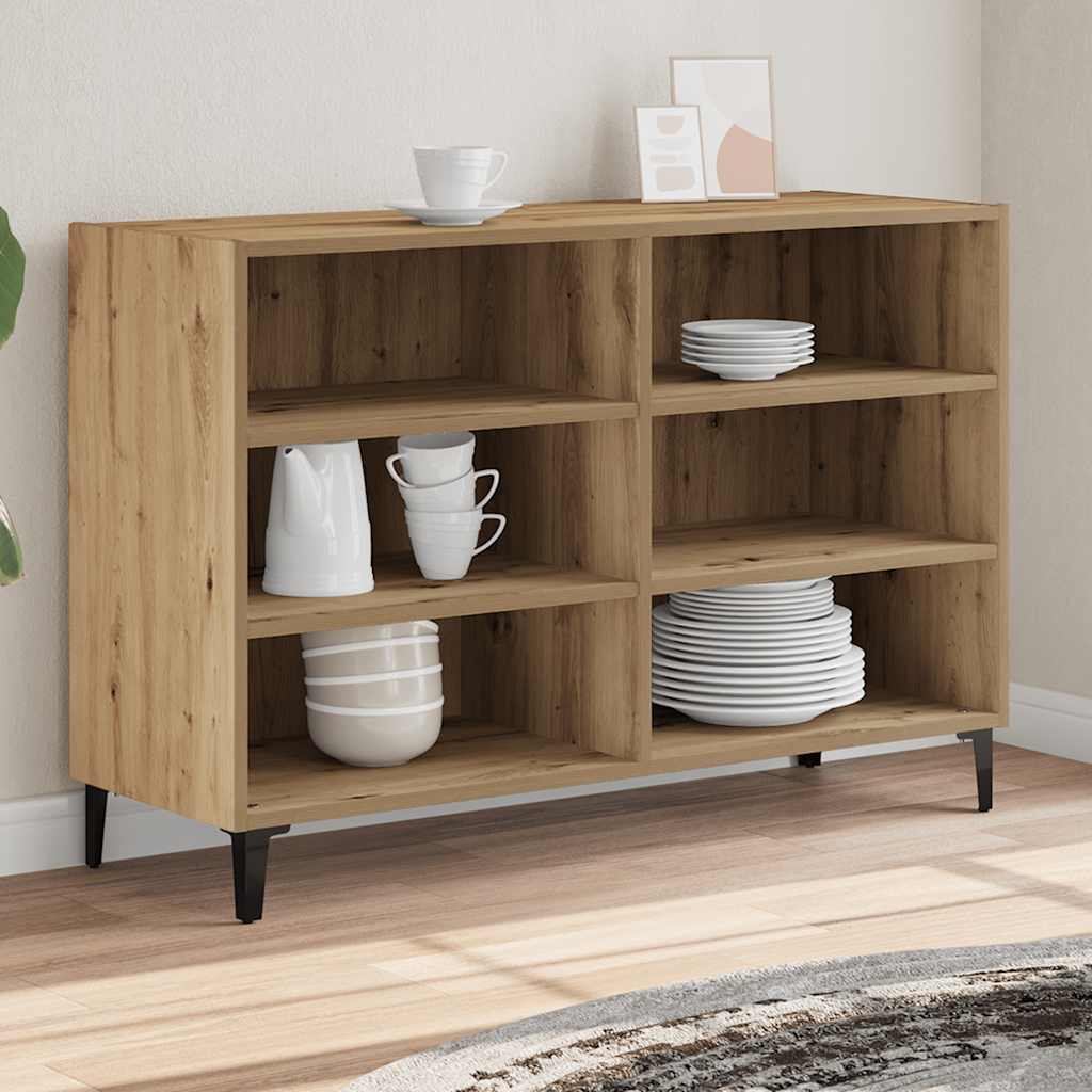 Vidaxl dressoir 103,5x35x70 cm bewerkt hout artisanaal eikenkleurig