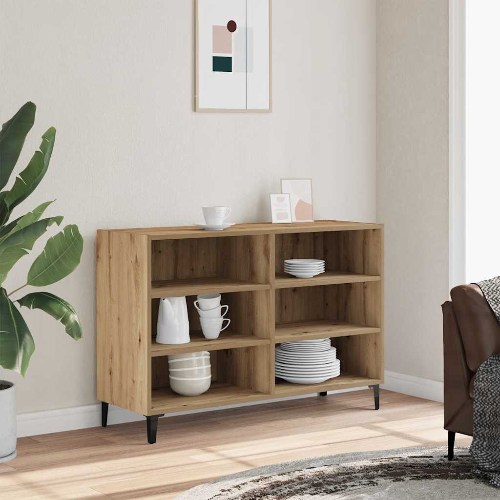 Vidaxl dressoir 103,5x35x70 cm bewerkt hout artisanaal eikenkleurig