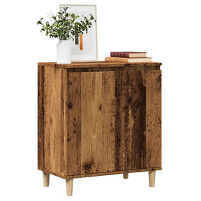 Vidaxl dressoir 60x35x70 cm bewerkt hout oud houtkleurig