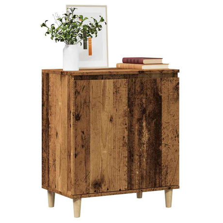 Vidaxl dressoir 60x35x70 cm bewerkt hout oud houtkleurig