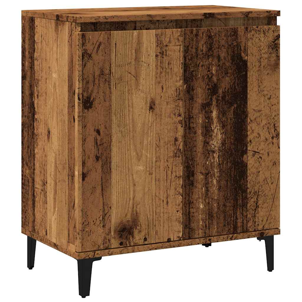 Vidaxl dressoir 60x35x70 cm bewerkt hout oud houtkleurig